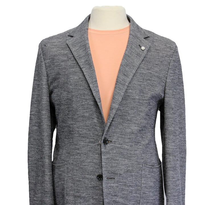 Gray Cotton Unconstructed Brent Contemporary Fit Cardigan Jacket - Jack Victor - Boutique Jacques International