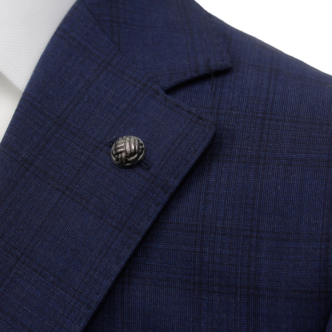 Deep Blue Check Modern Fit Esprit Super 110s Wool Suit - Jack Victor