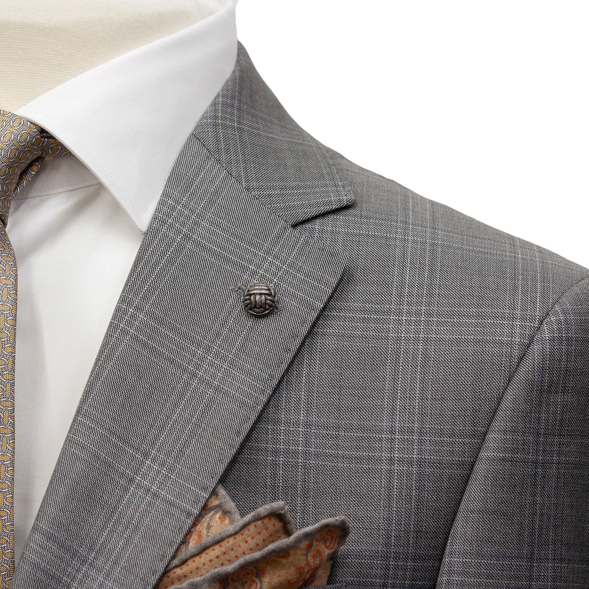 Mid-Gray Check Esprit Modern Fit Super 110s Wool Suit - Jack Victor