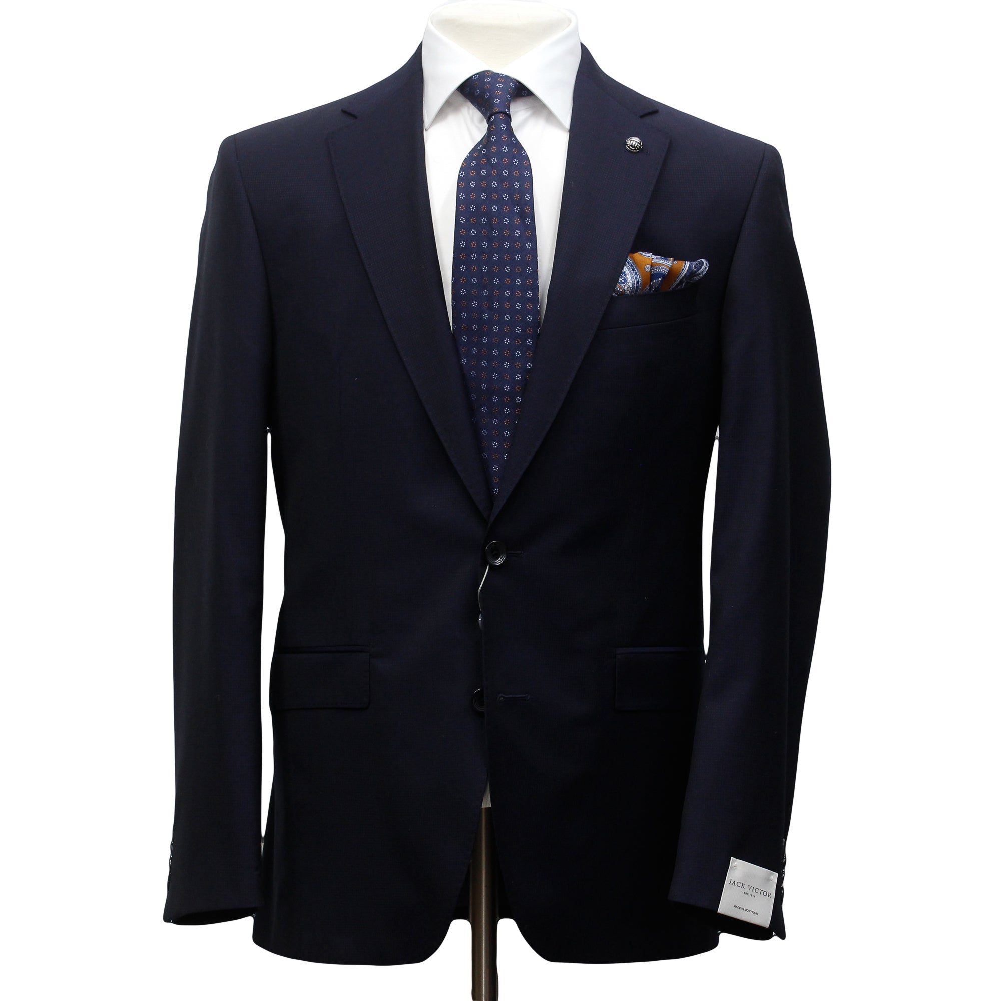 Solid Navy Esprit Modern Fit Super 110s Wool Suit - Jack Victor