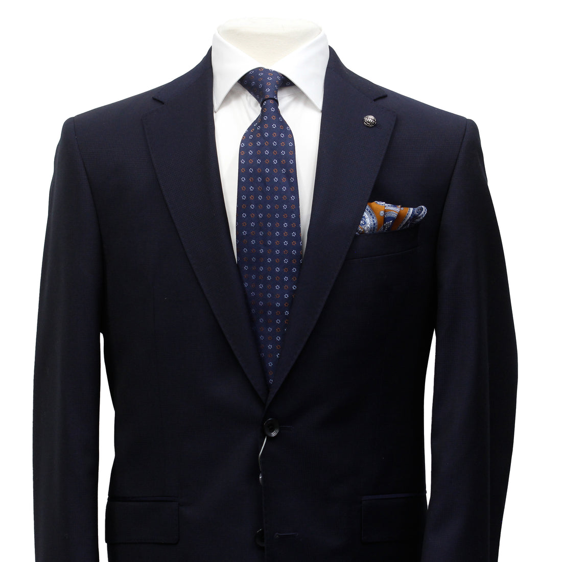 Solid Navy Esprit Modern Fit Super 110s Wool Suit - Jack Victor