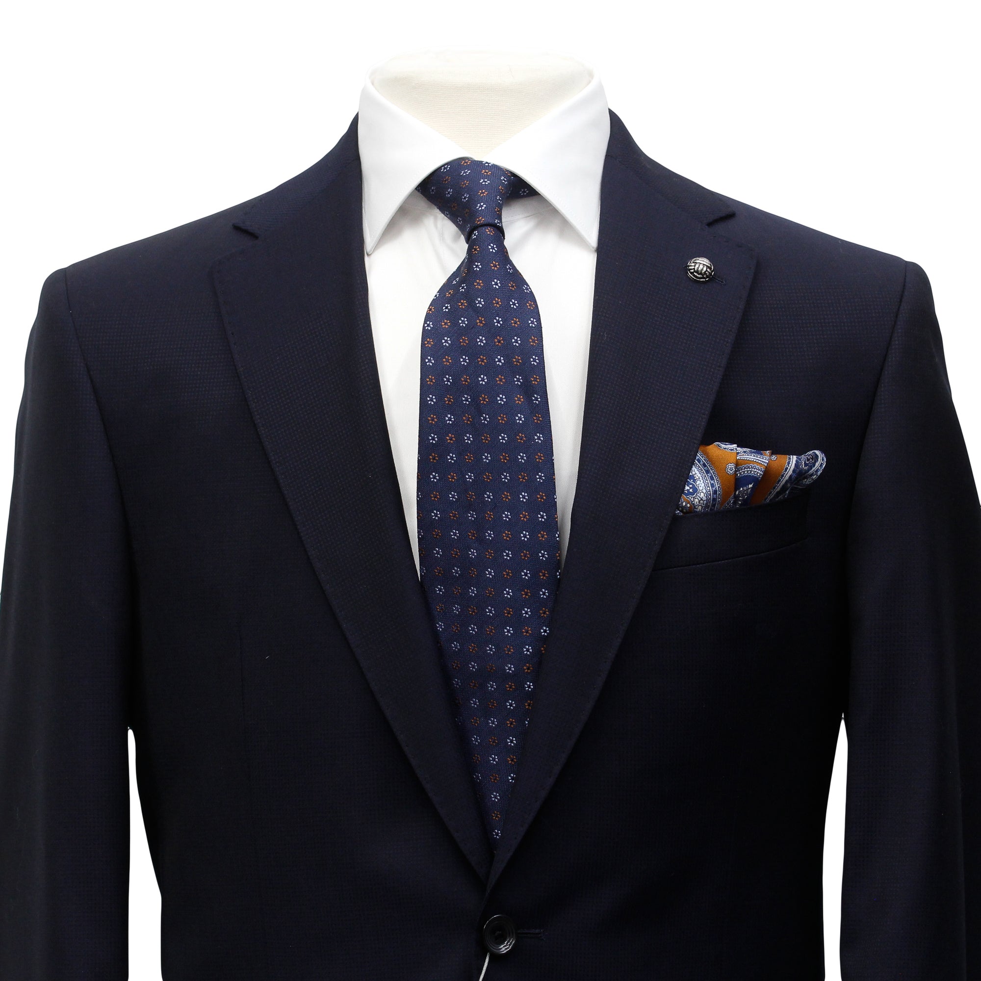 Solid Navy Esprit Modern Fit Super 110s Wool Suit - Jack Victor
