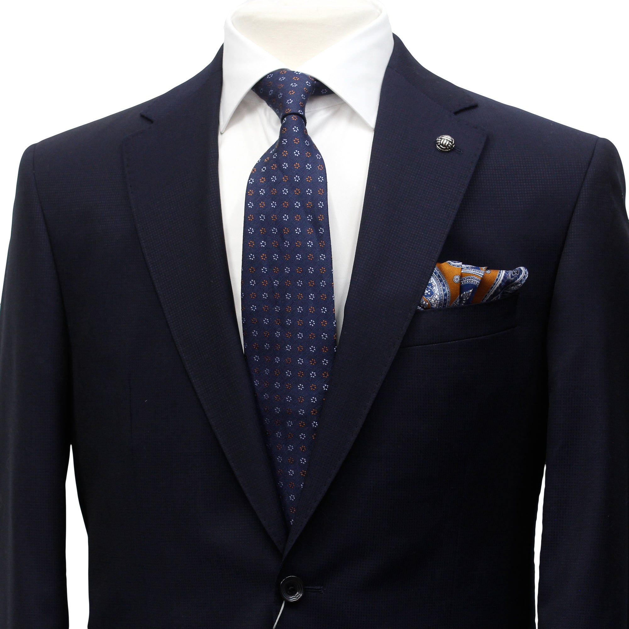 Solid Navy Esprit Modern Fit Super 110s Wool Suit - Jack Victor