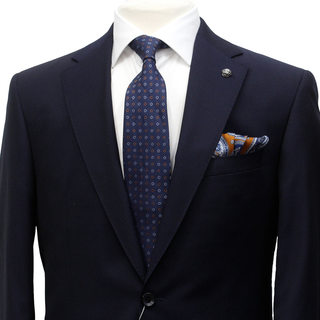 Solid Navy Esprit Modern Fit Super 110s Wool Suit - Jack Victor