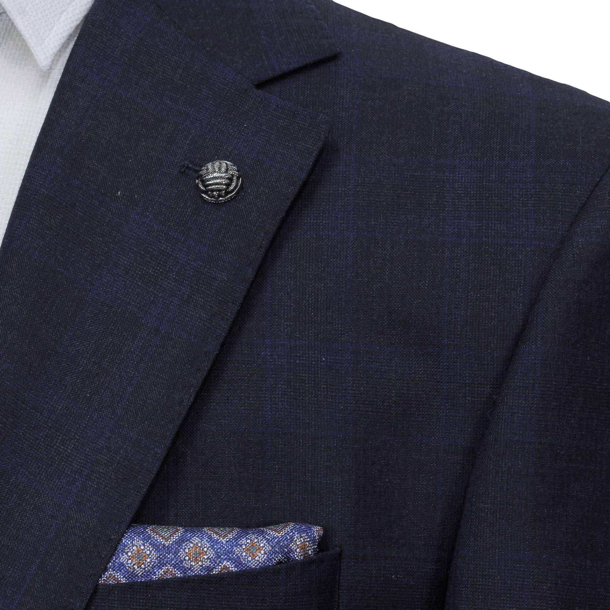 Blue Check Loro Piana Super 200's Wool Essence Modern Fit Suit - Jack Victor 1913
