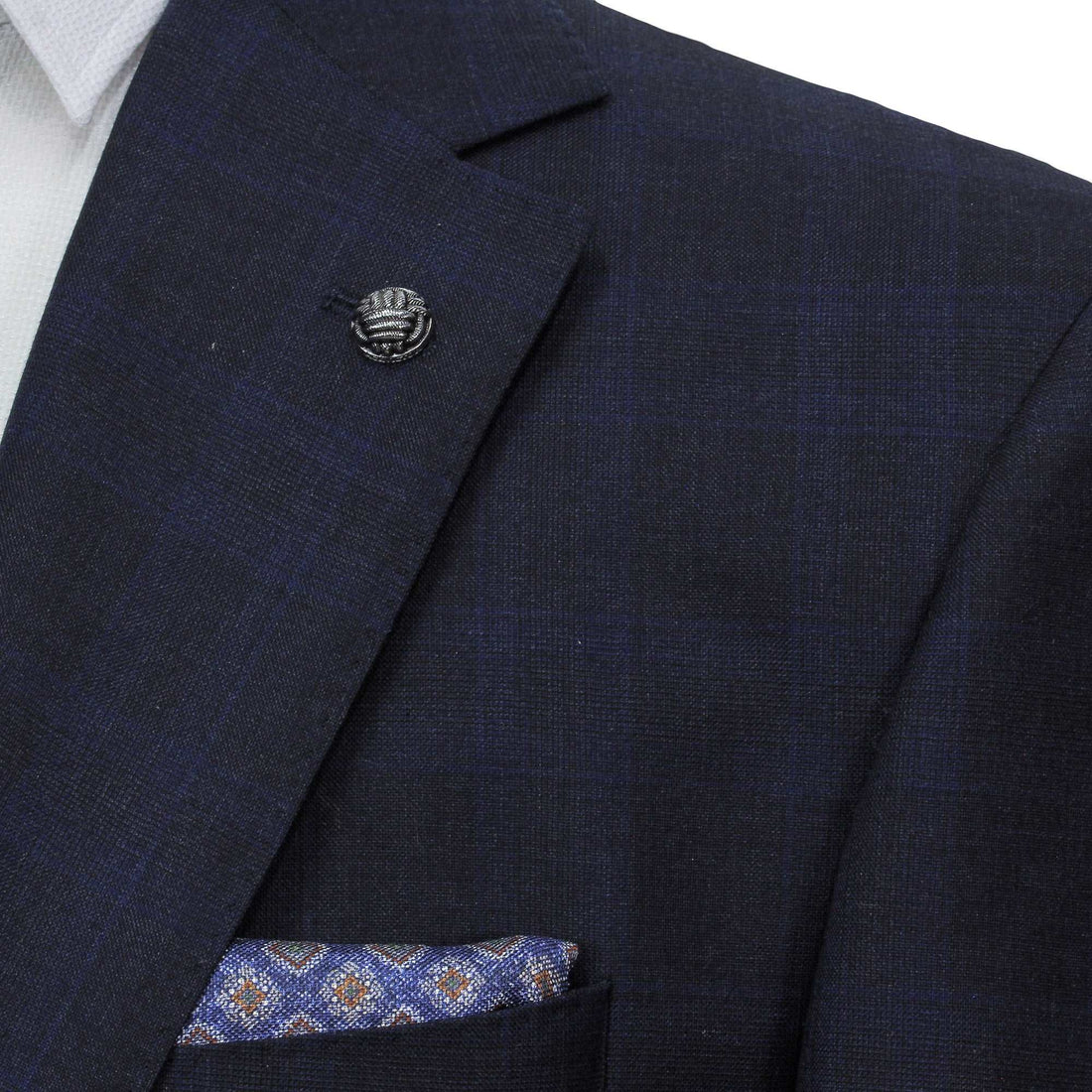Blue Check Loro Piana Super 200's Wool Essence Modern Fit Suit - Jack Victor 1913