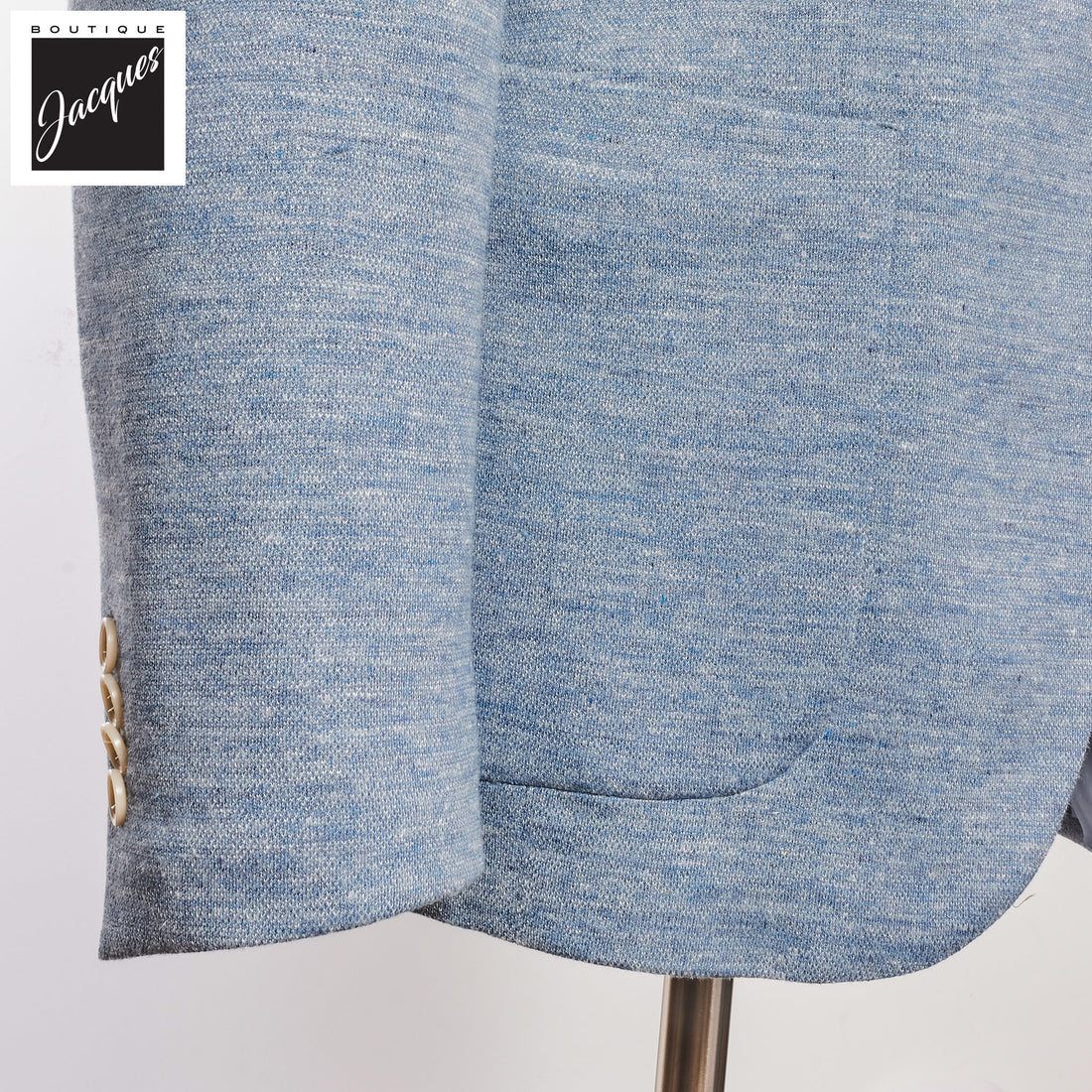 Light Blue Hartford Wool/Silk/Linen Knit Contemporary Fit Sport Jacket - Jack Victor