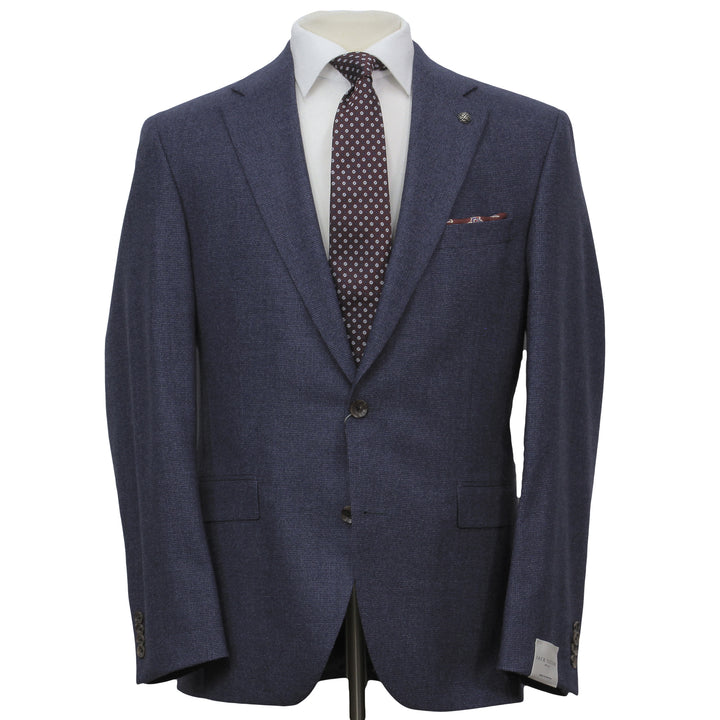 Mid Blue Micro-Patterned Esprit Modern Fit Wool Suit - Jack Victor