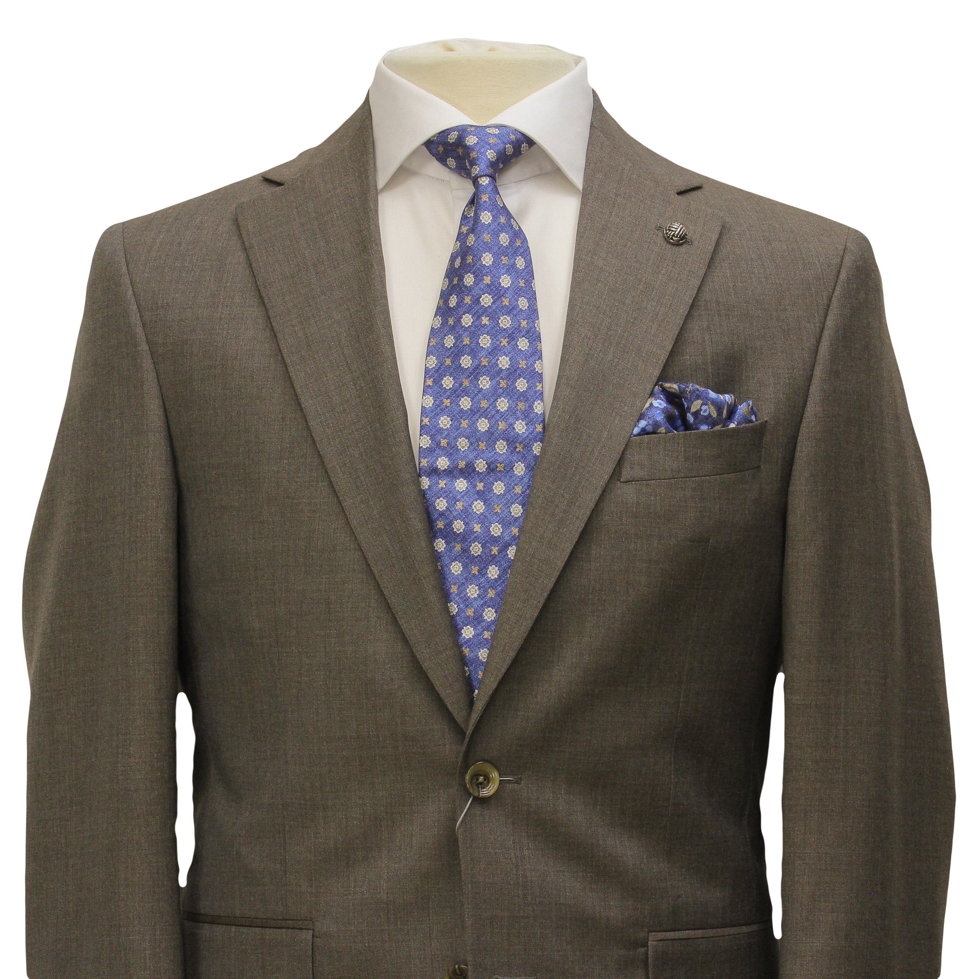 Brown Neat Super 110's Wool Esprit Modern Fit Suit - Jack Victor