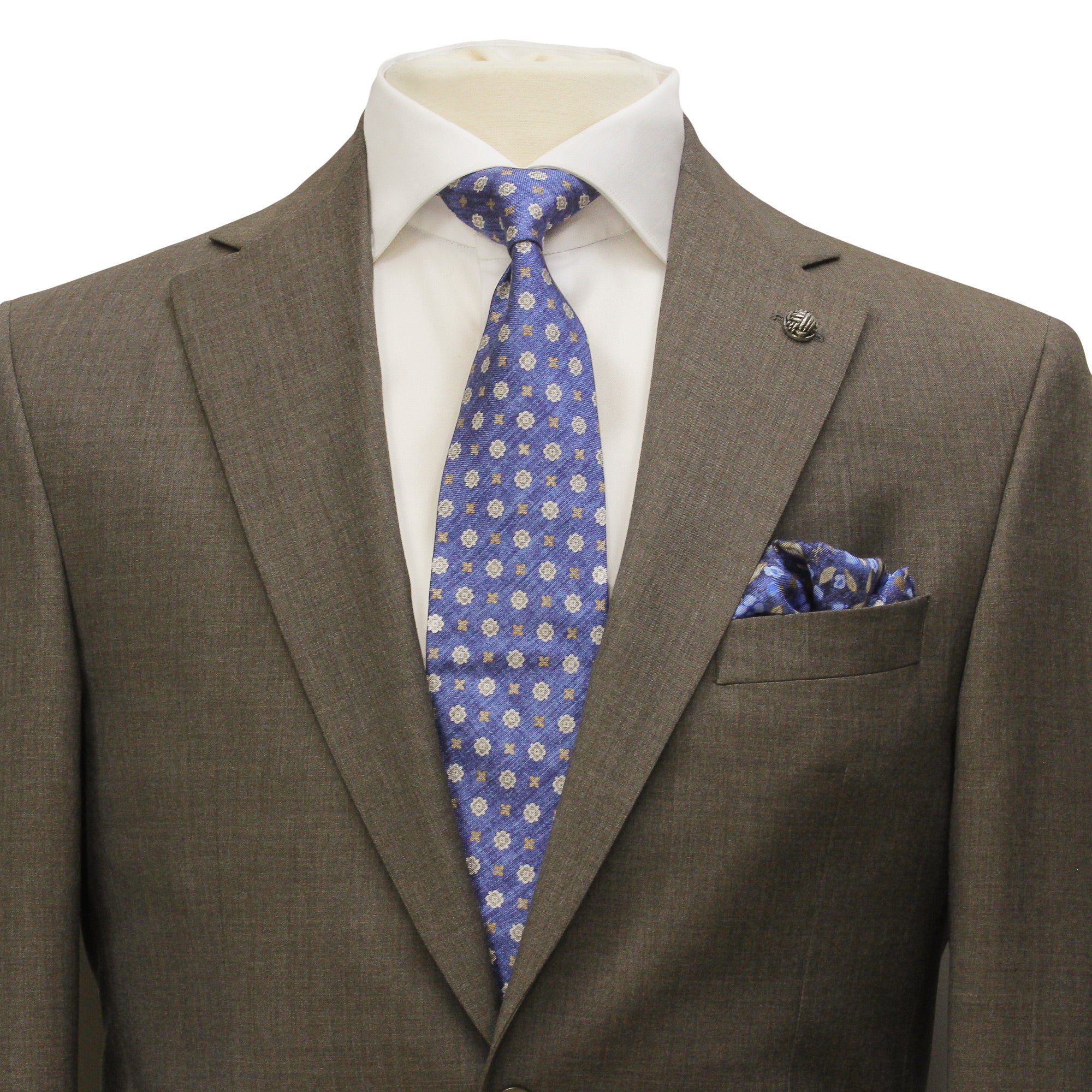 Brown Neat Super 110's Wool Esprit Modern Fit Suit - Jack Victor