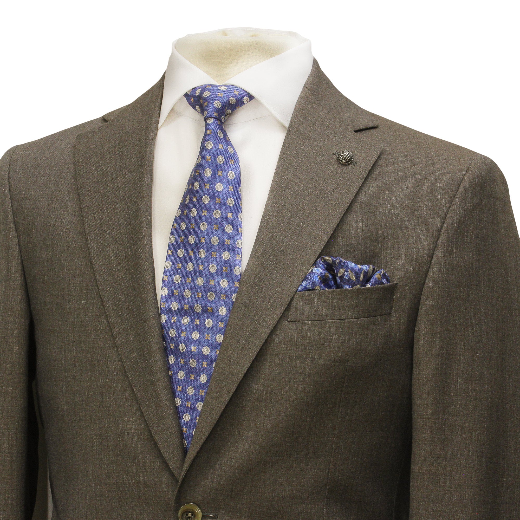Brown Neat Super 110's Wool Esprit Modern Fit Suit - Jack Victor