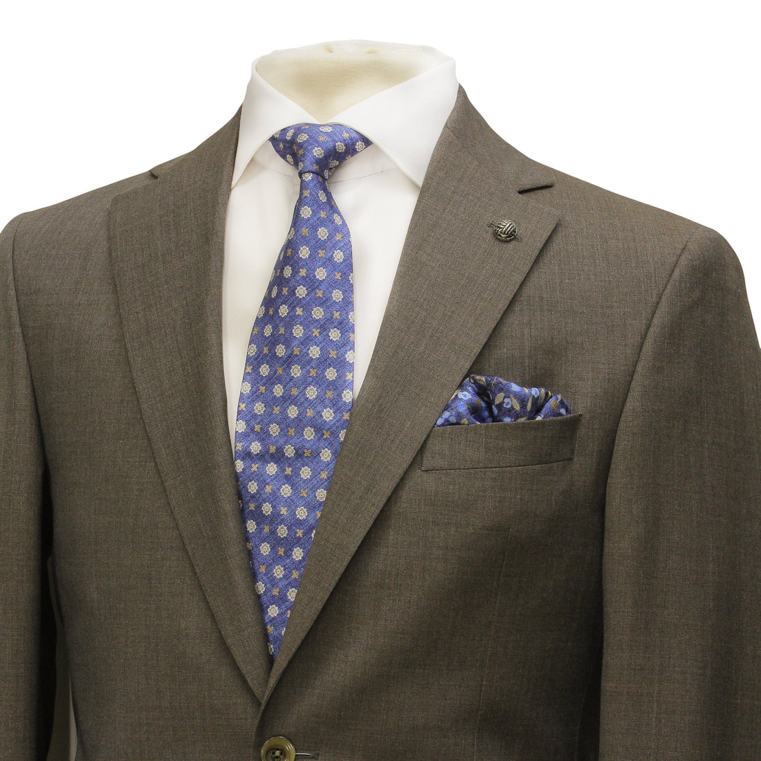 Brown Neat Super 110's Wool Esprit Modern Fit Suit - Jack Victor