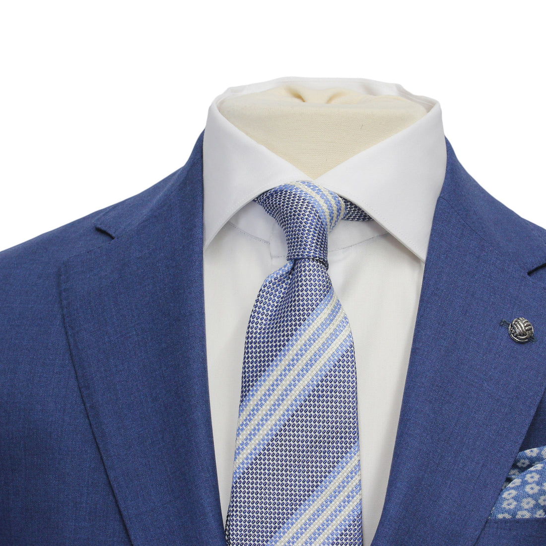 Neat Blue Century Classic Fit Wool Suit - Jack Victor - Boutique Jacques International
