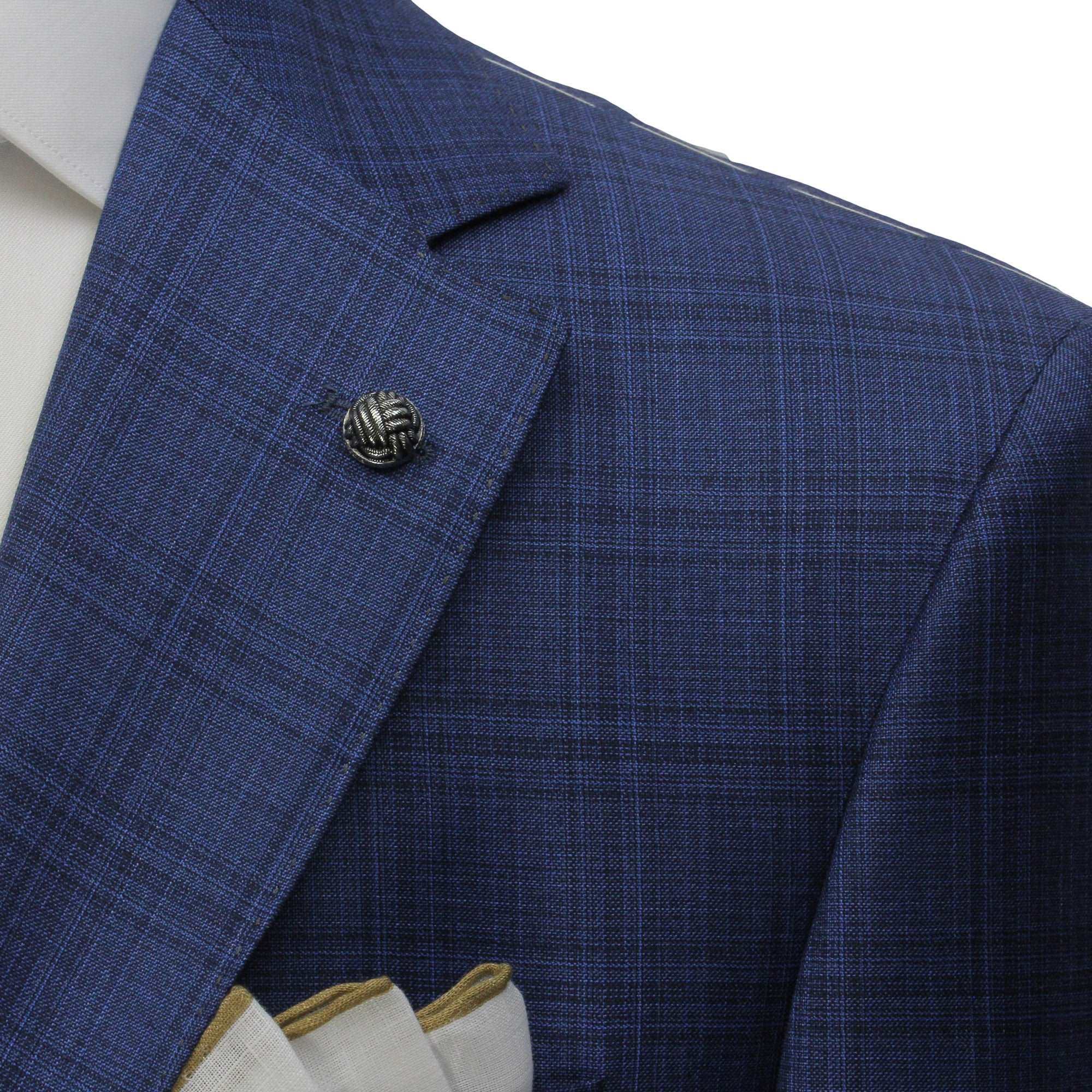 Blue Check Super 150's Loro Piana Wool Essence Modern Fit Suit - Jack Victor 1913