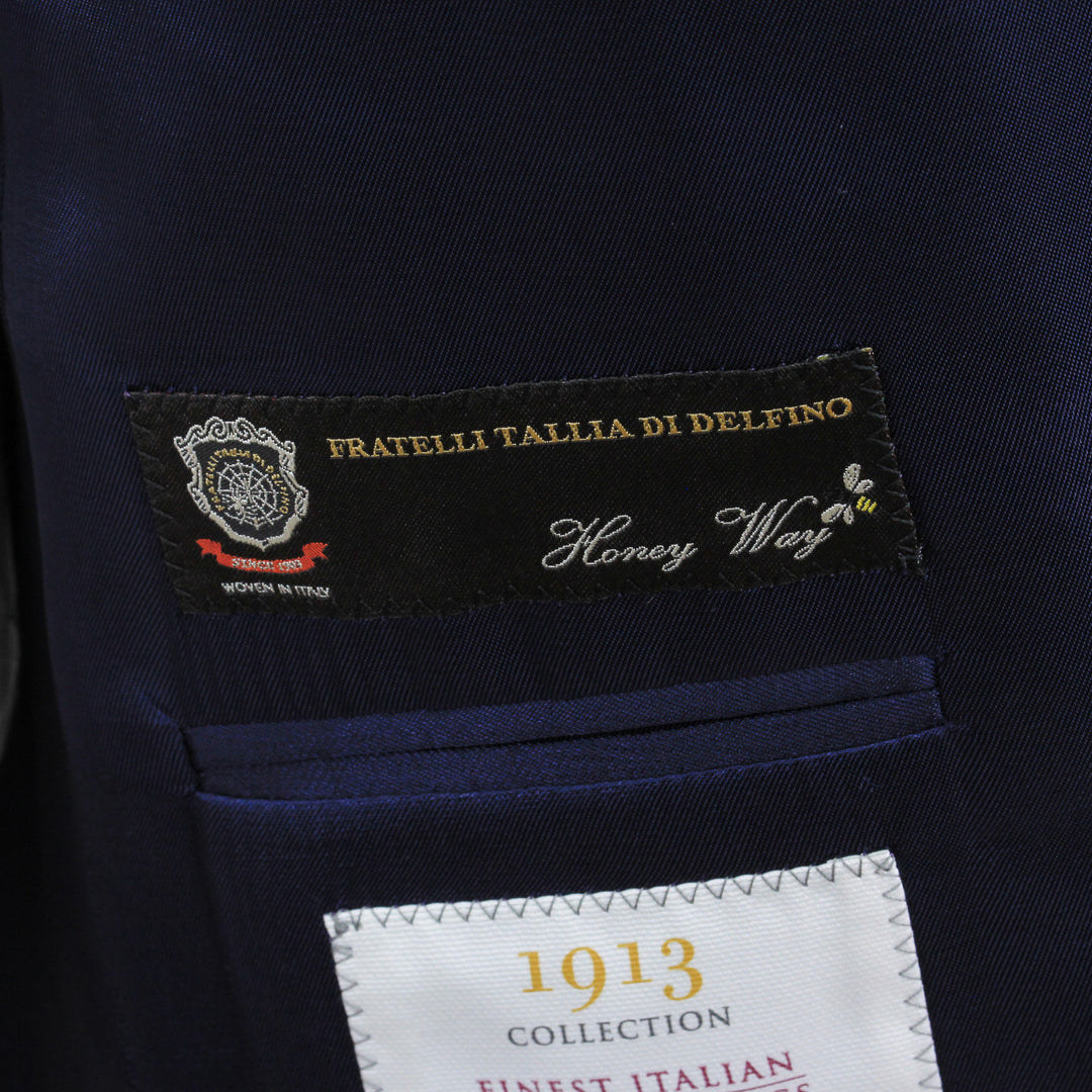 Royal Blue Windowpane Delfino Wool Essence Modern Fit Suit - Jack Victor 1913