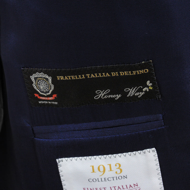 Royal Blue Windowpane Delfino Wool Essence Modern Fit Suit - Jack Victor 1913