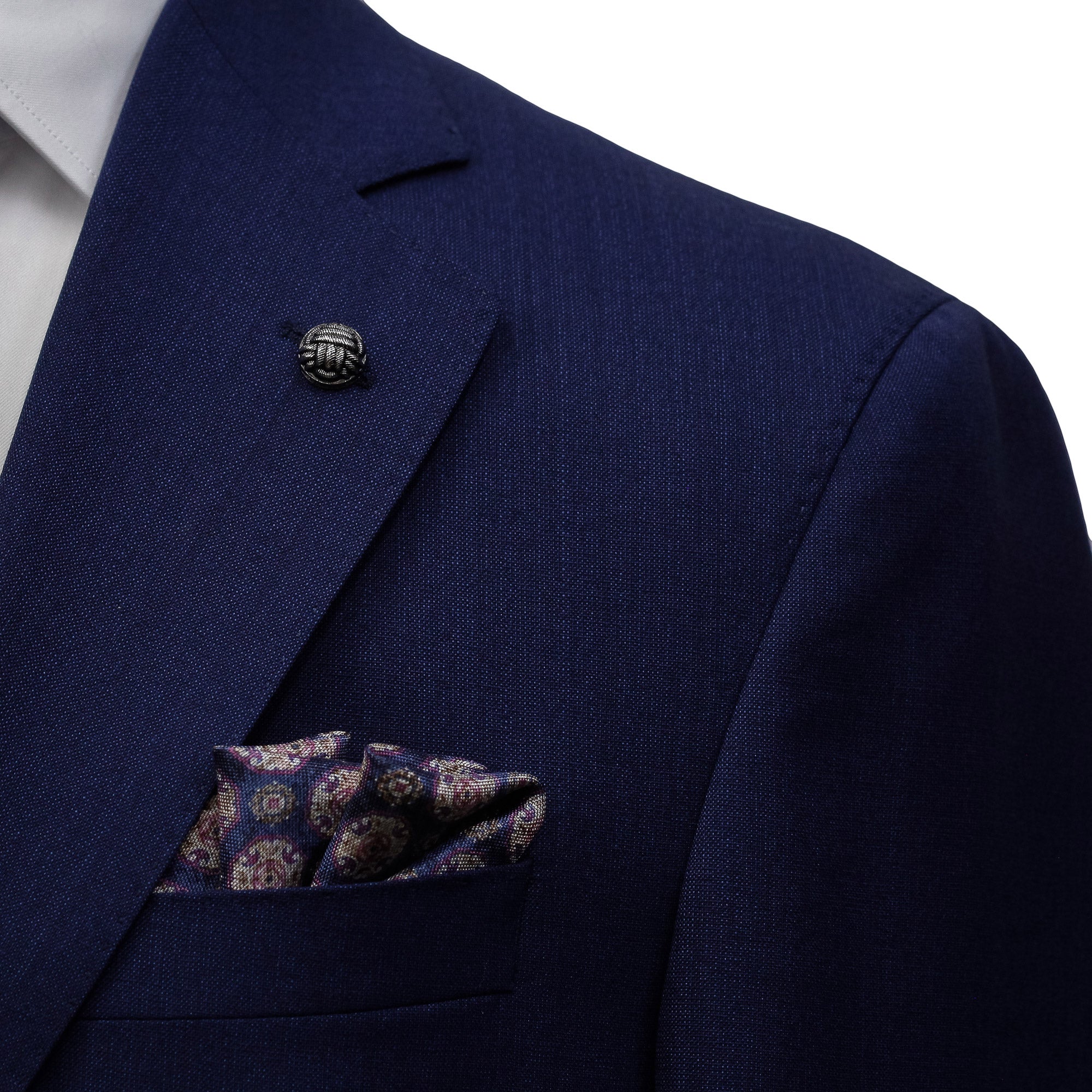 Blue Solid Montana Contemporary Fit Wool Suit - Jack Victor