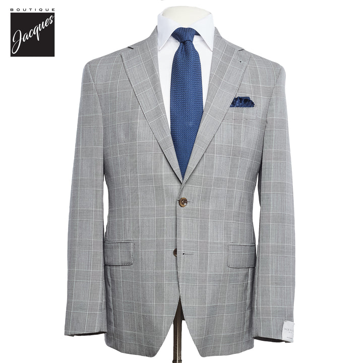 Gray Prince of Wales Dallas Contemporary Fit Suit - Jack Victor