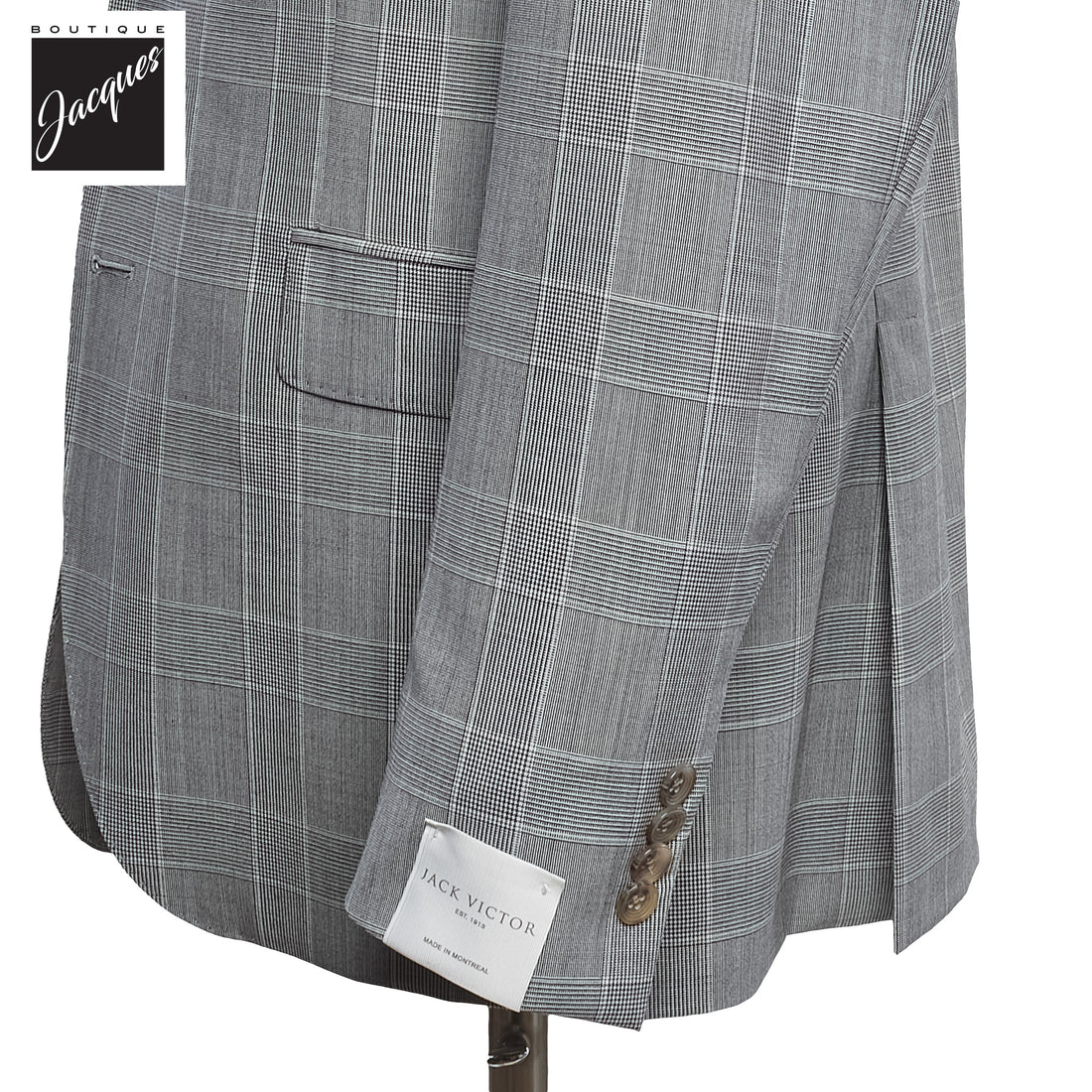 Gray Prince of Wales Dallas Contemporary Fit Suit - Jack Victor