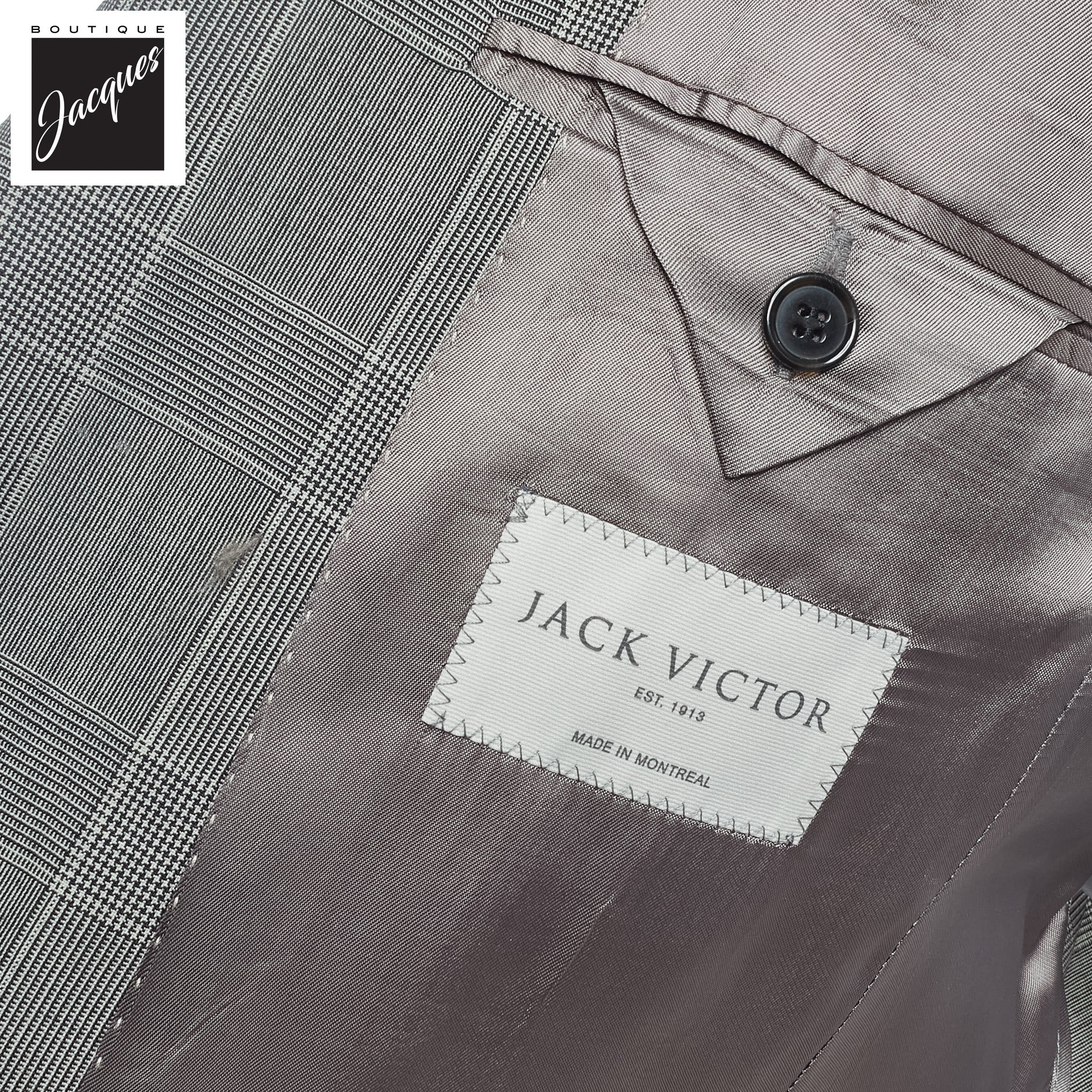 Gray Prince of Wales Dallas Contemporary Fit Suit - Jack Victor
