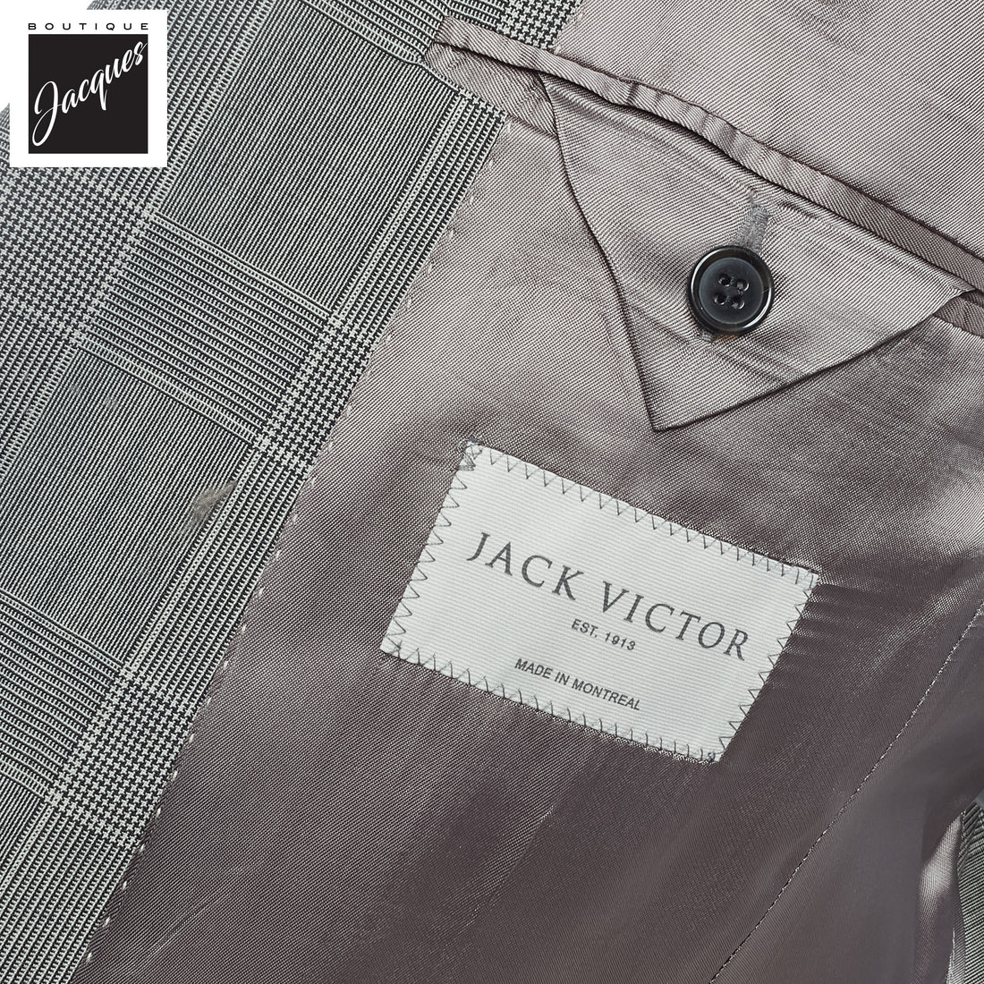 Gray Prince of Wales Dallas Contemporary Fit Suit - Jack Victor