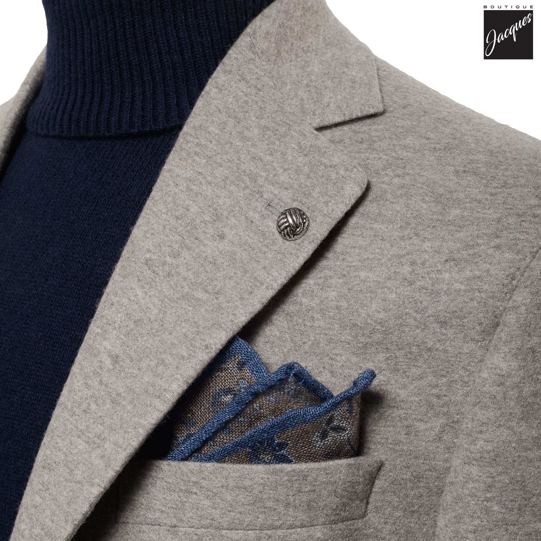 Taupe Pure Knitted Cashmere Darwin Contemporary Fit Sport Jacket - Jack Victor