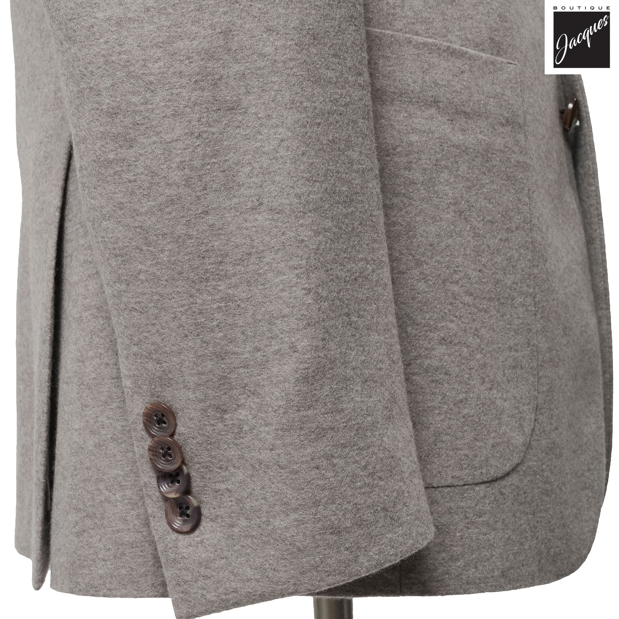 Taupe Pure Knitted Cashmere Darwin Contemporary Fit Sport Jacket - Jack Victor