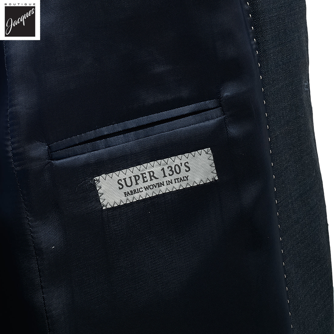 Blue Mélange Neat Super 130s Wool Engel Modern Fit Suit - Jack Victor