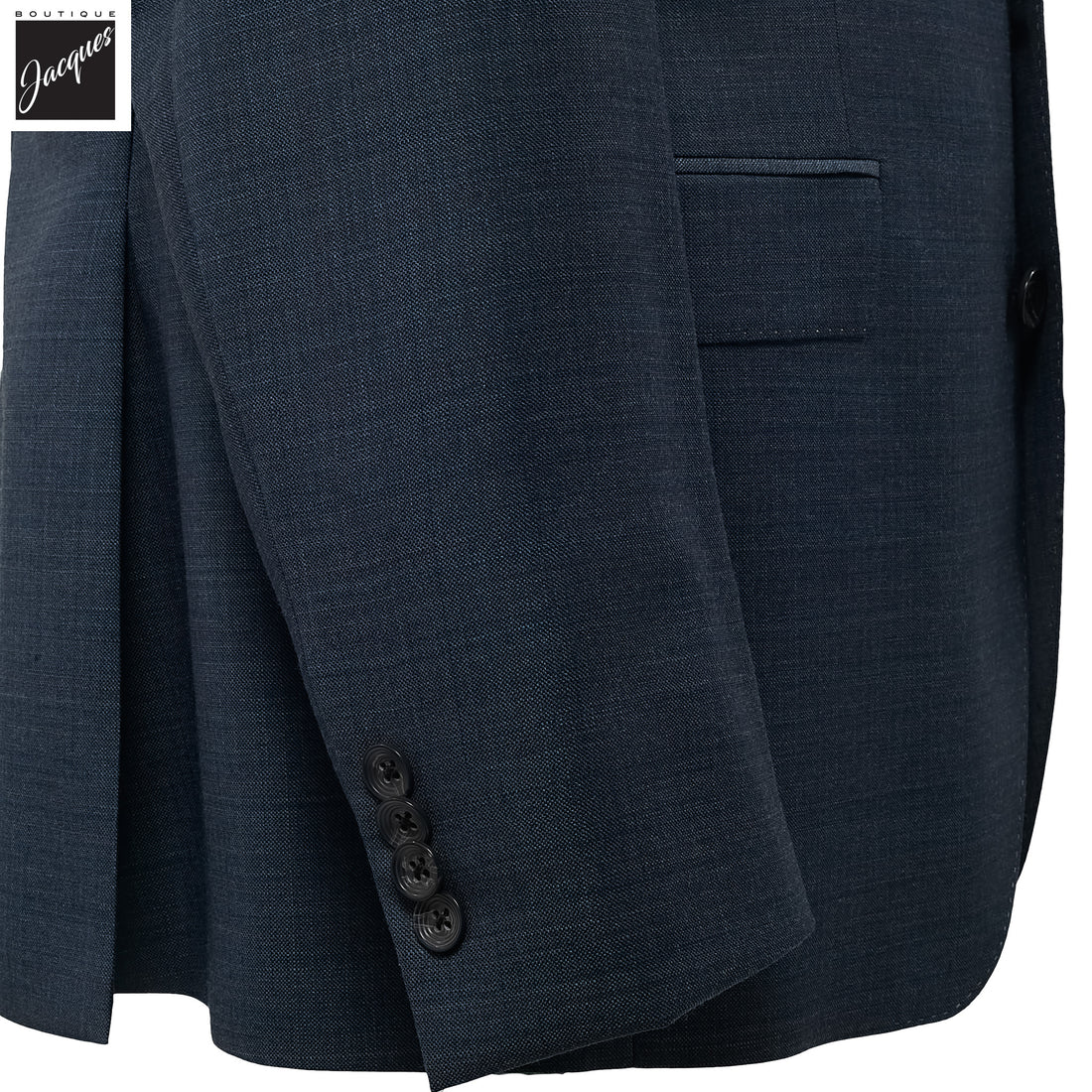 Blue Mélange Neat Super 130s Wool Engel Modern Fit Suit - Jack Victor