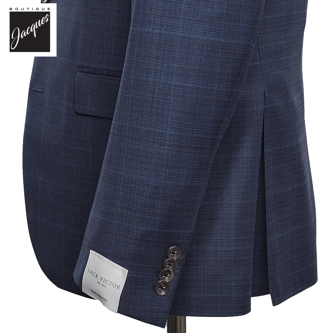 Blue Tonal Check Esprit Modern Fit Super 120s Wool Suit - Jack Victor