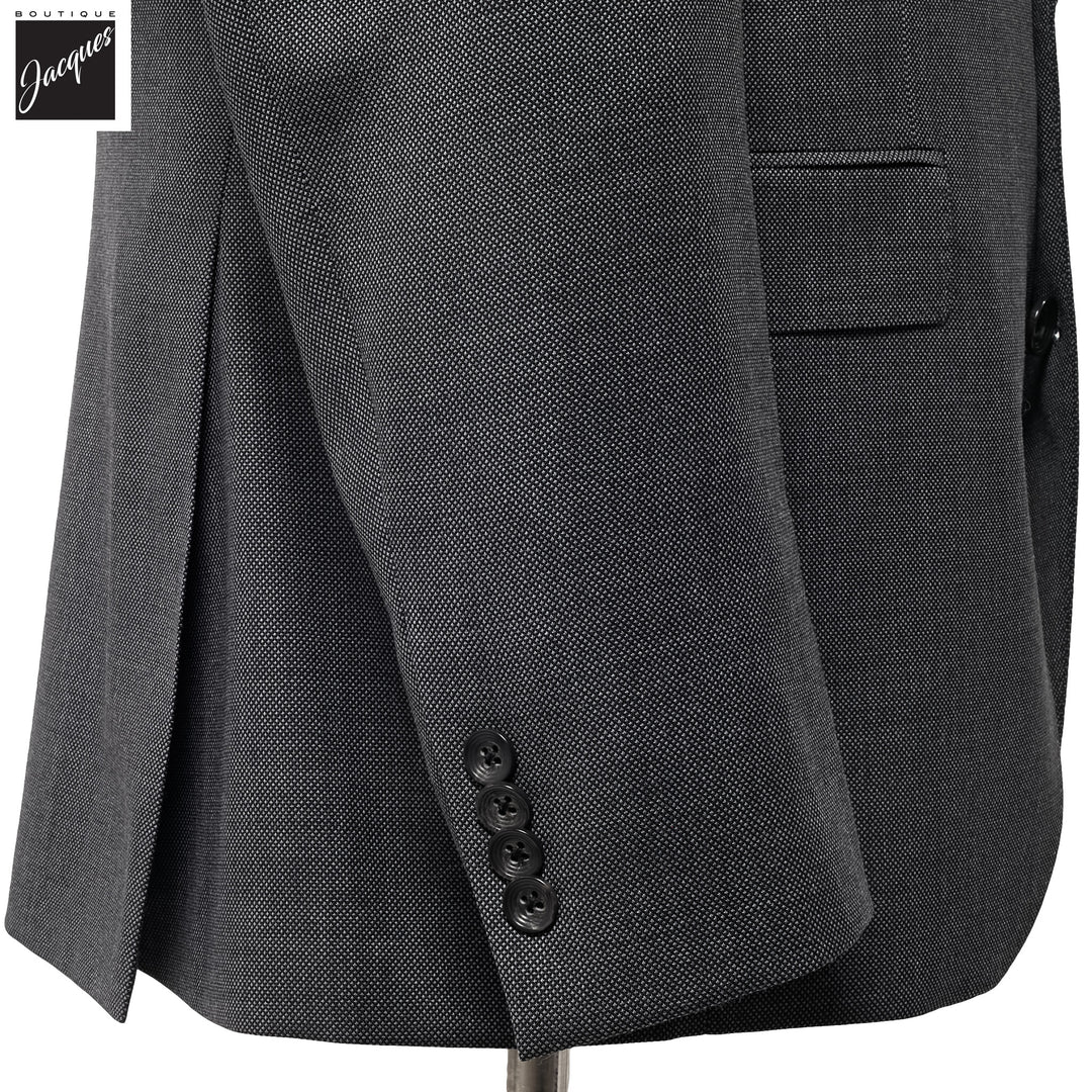 Mid Gray Semi-Solid Nailhead Esprit Modern Fit Wool Suit - Jack Victor