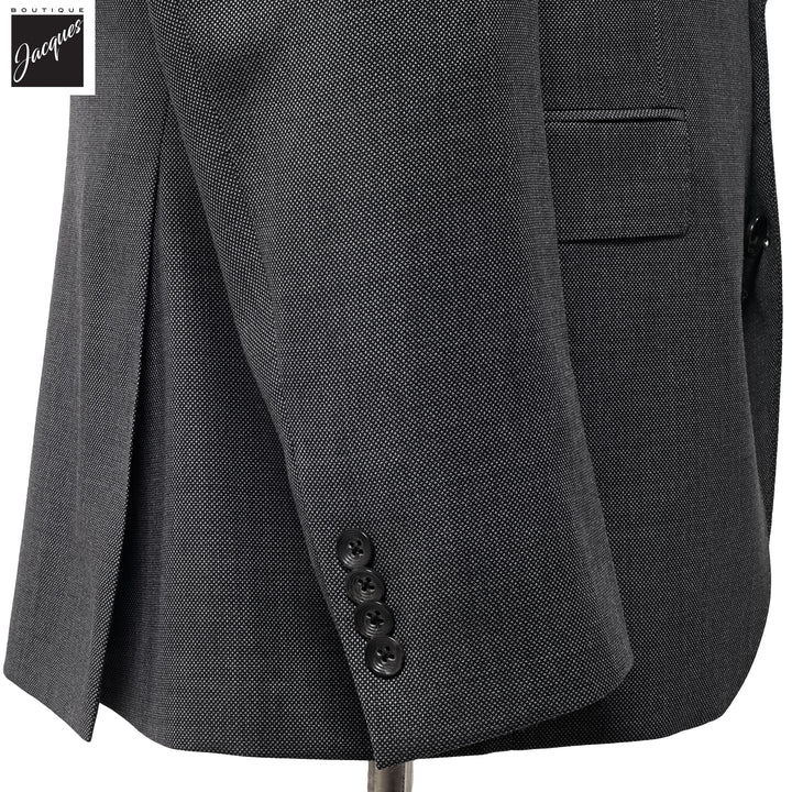 Mid Gray Semi-Solid Nailhead Esprit Modern Fit Wool Suit - Jack Victor