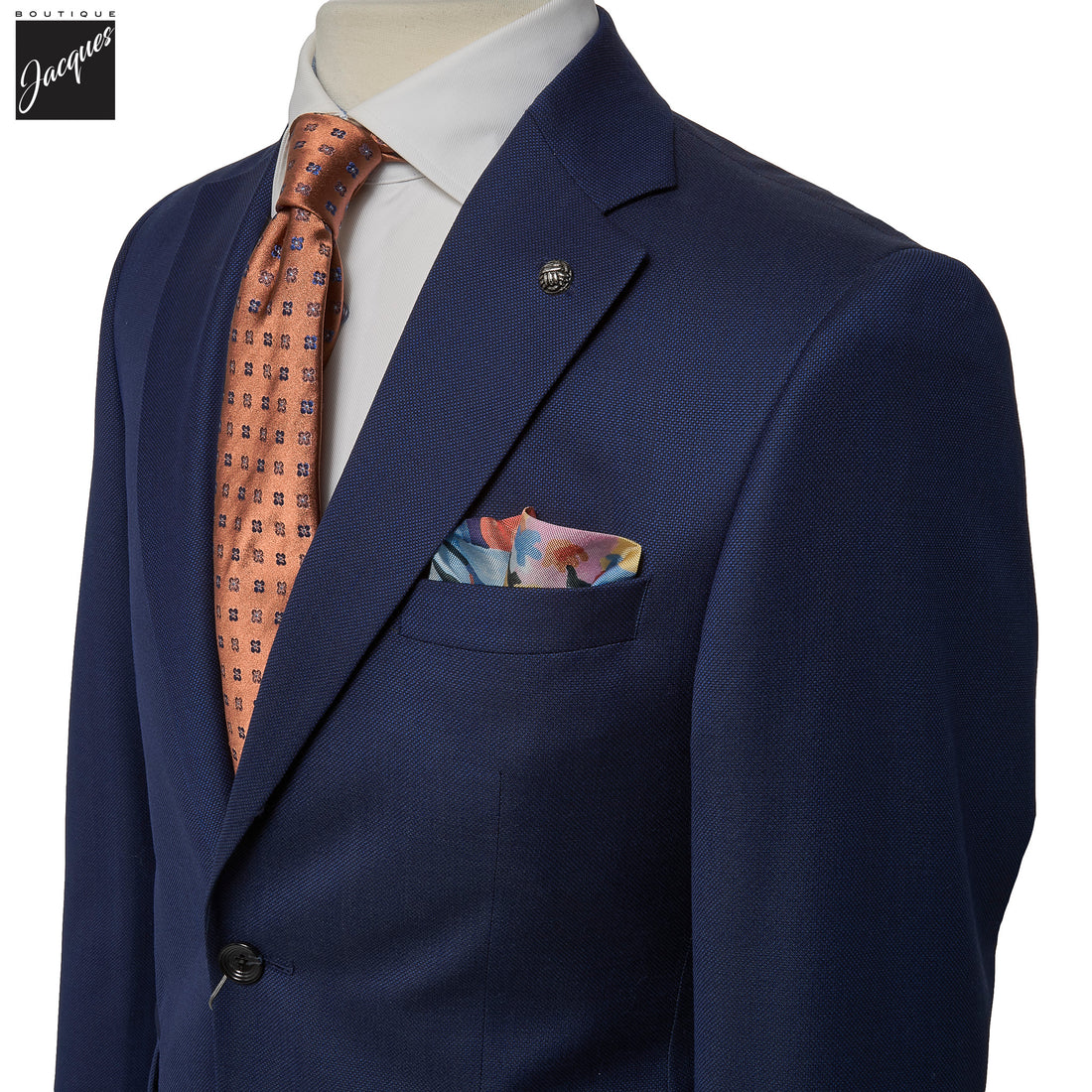 Royal Blue Birdseye Esprit Modern Fit Super 100s Wool Suit - Jack Victor - Boutique Jacques International