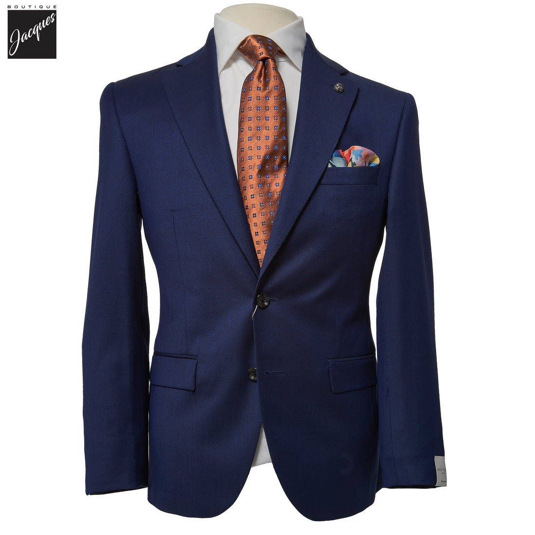 Royal Blue Birdseye Esprit Modern Fit Super 100s Wool Suit - Jack Victor - Boutique Jacques International