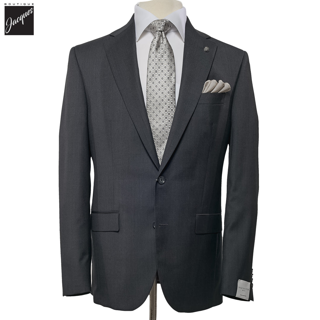 Charcoal Gray Solid Wool Esprit Modern Fit Suit - Jack Victor - Boutique Jacques International