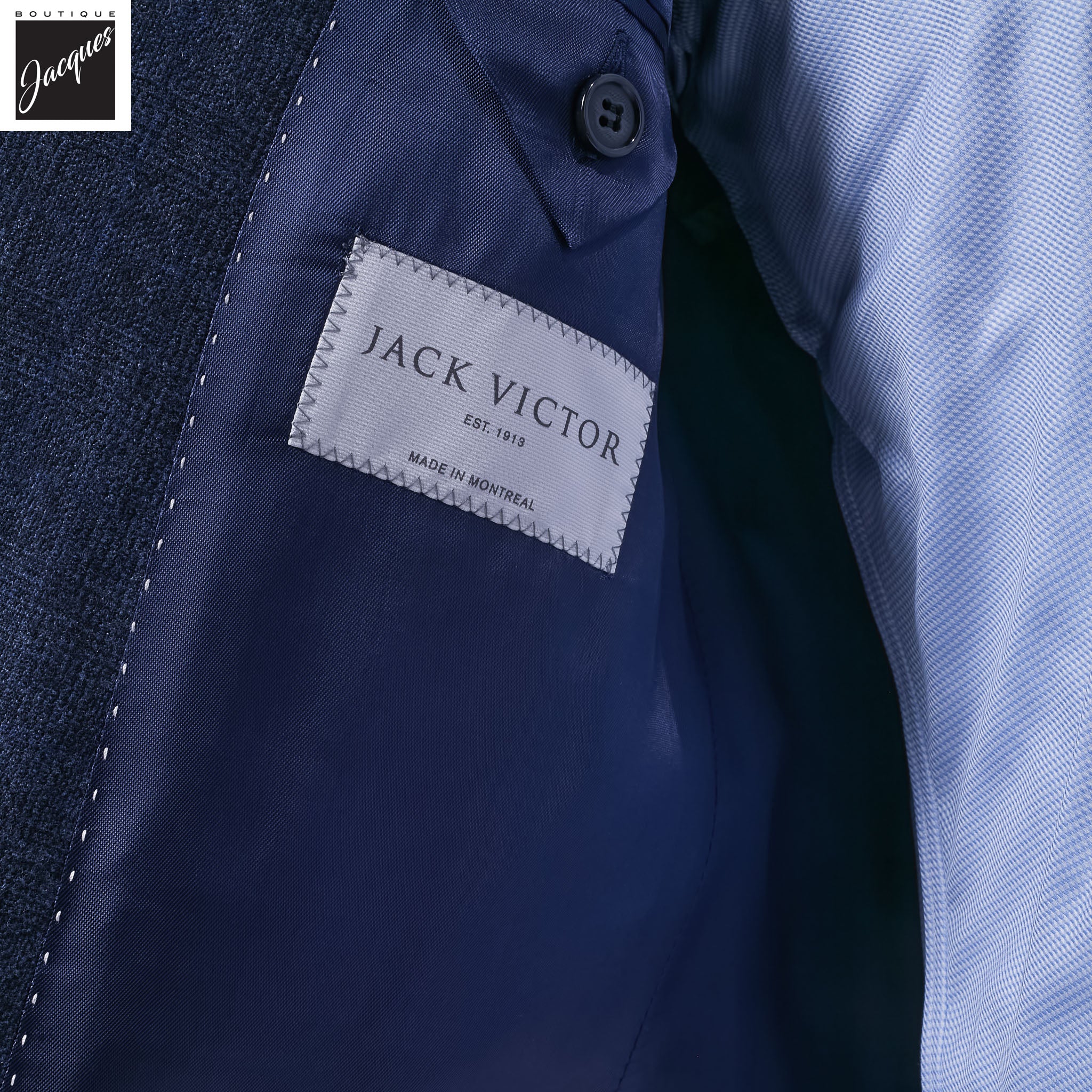 Navy Check Gibson Classic Fit Wool & Cashmere Suit - Jack Victor