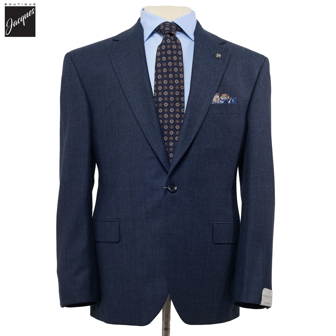 Navy Check Gibson Classic Fit Wool & Cashmere Suit - Jack Victor