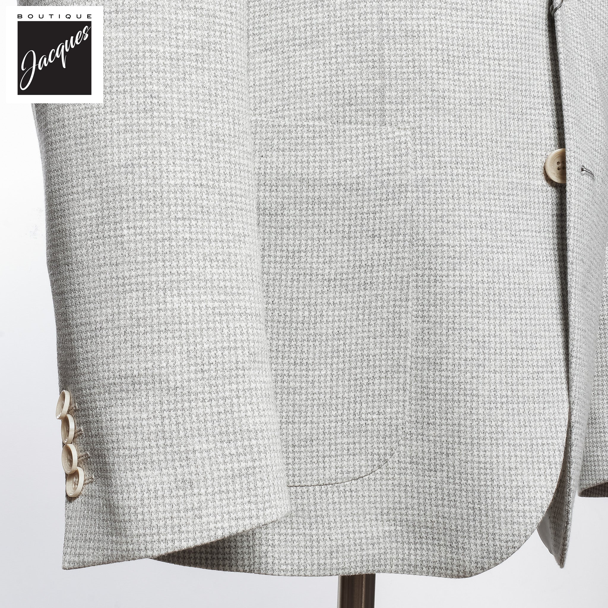 Light Gray Linen Cotton Comfortwear Hampton Contemporary Fit - Jack Victor