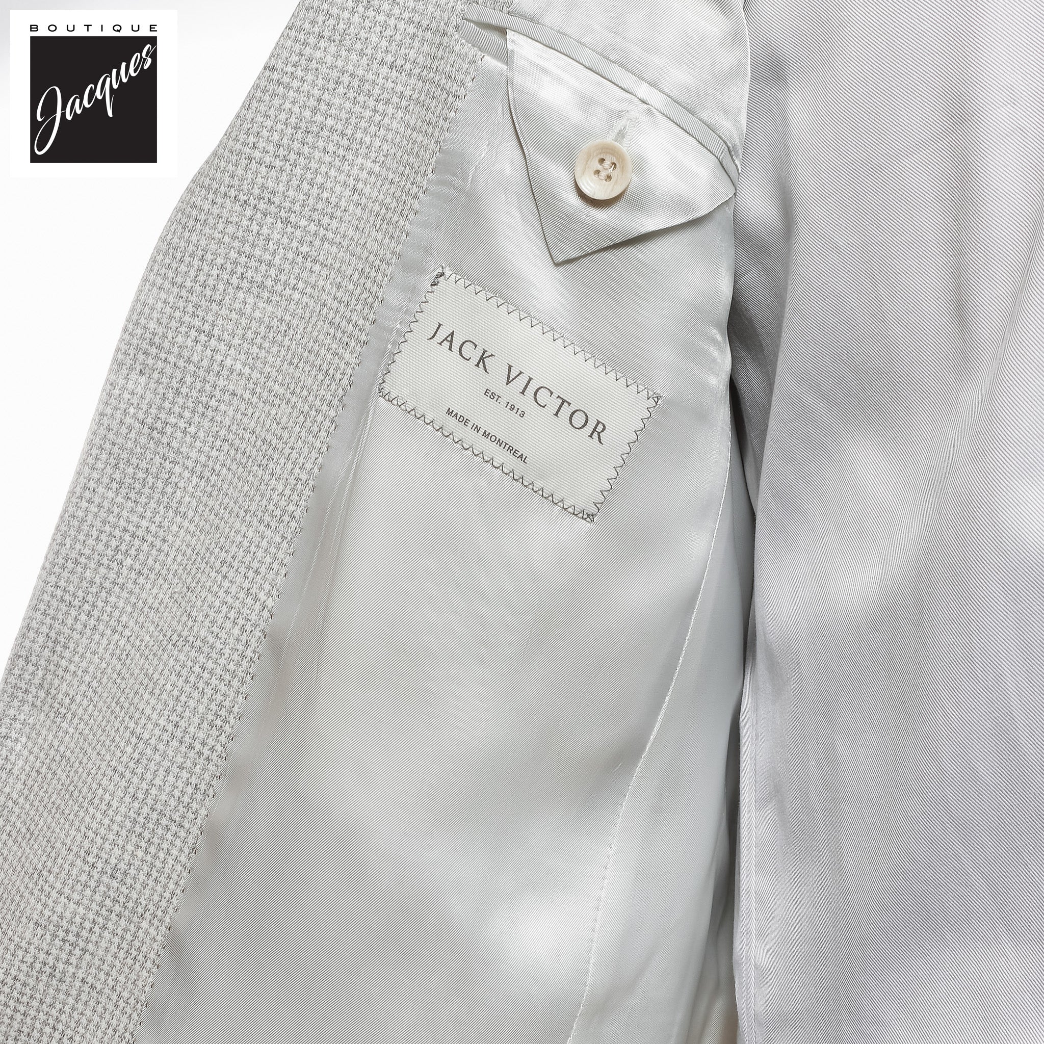Light Gray Linen Cotton Comfortwear Hampton Contemporary Fit - Jack Victor
