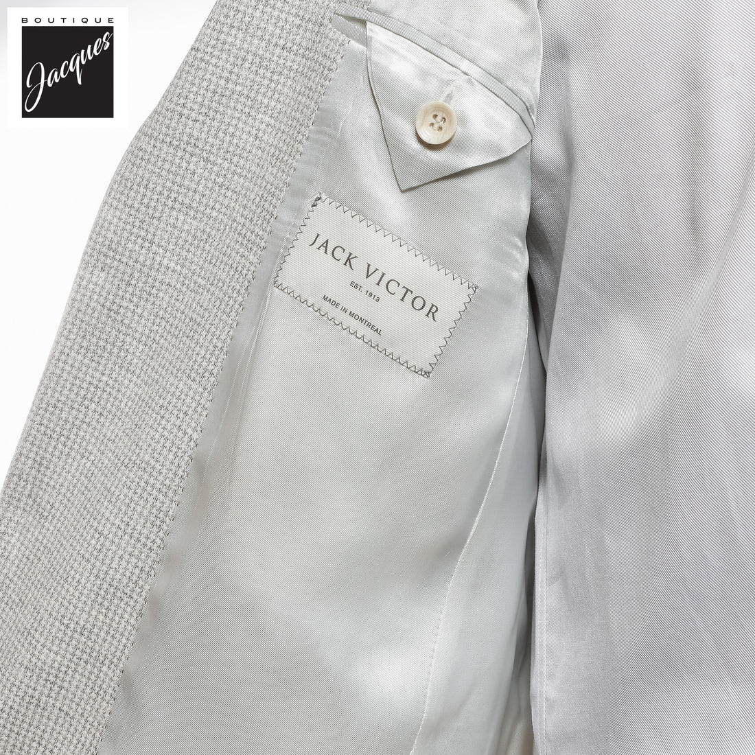 Light Gray Linen Cotton Comfortwear Hampton Contemporary Fit - Jack Victor