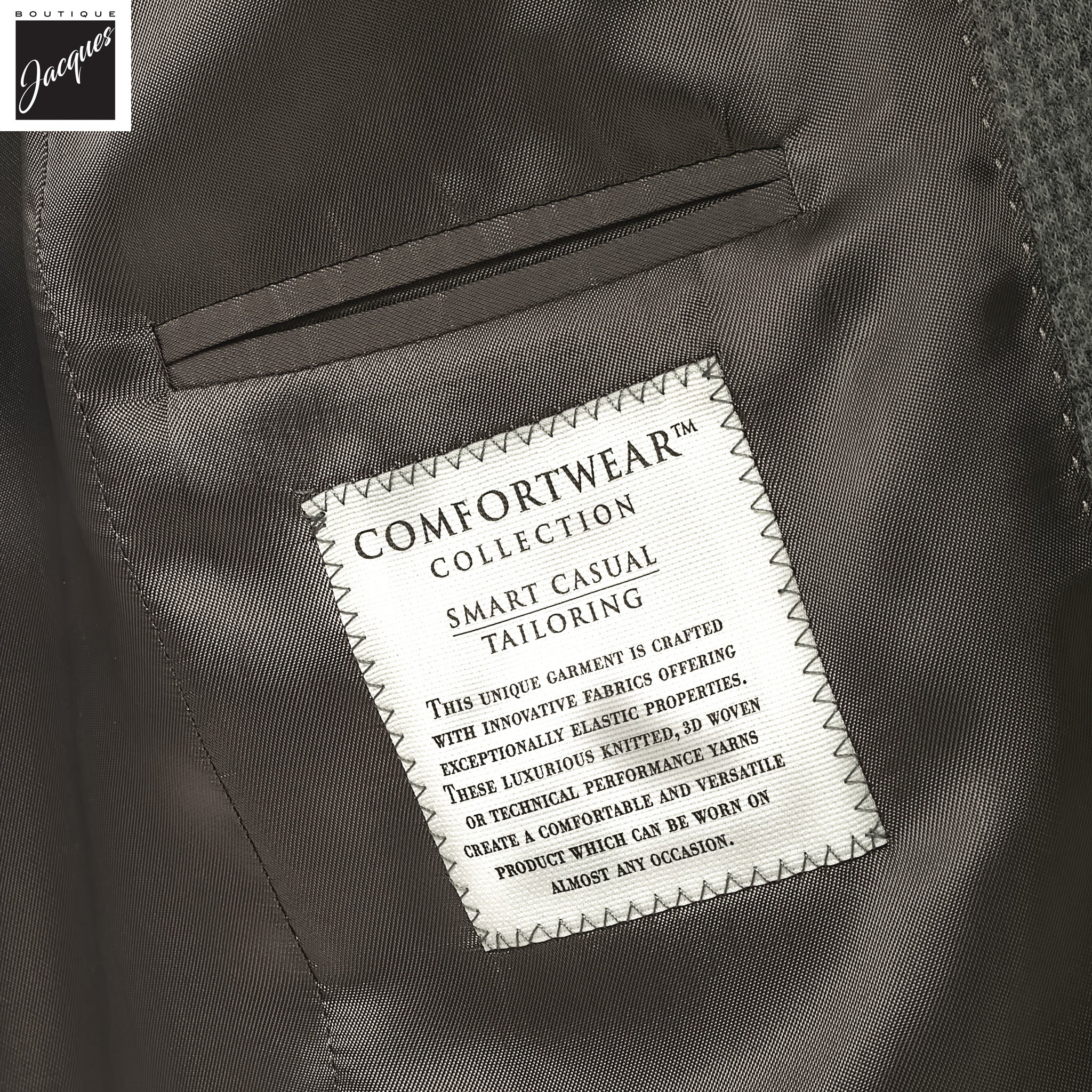 Gray Wool Check Stretch Hampton Contemporary Fit Sport Jacket - Jack Victor
