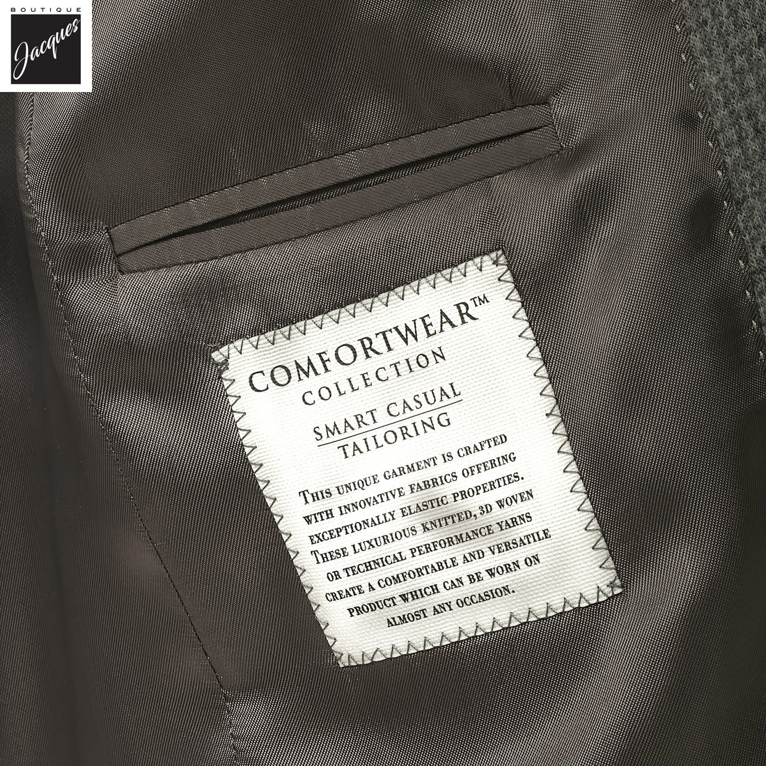 Gray Wool Check Stretch Hampton Contemporary Fit Sport Jacket - Jack Victor