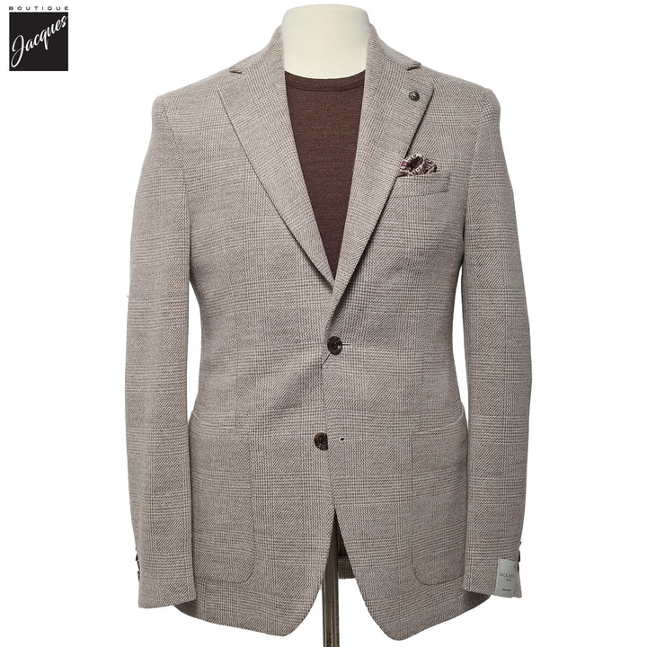 Brown Wool-Knit Hampton Contemporary Fit Sport Jacket - Jack Victor