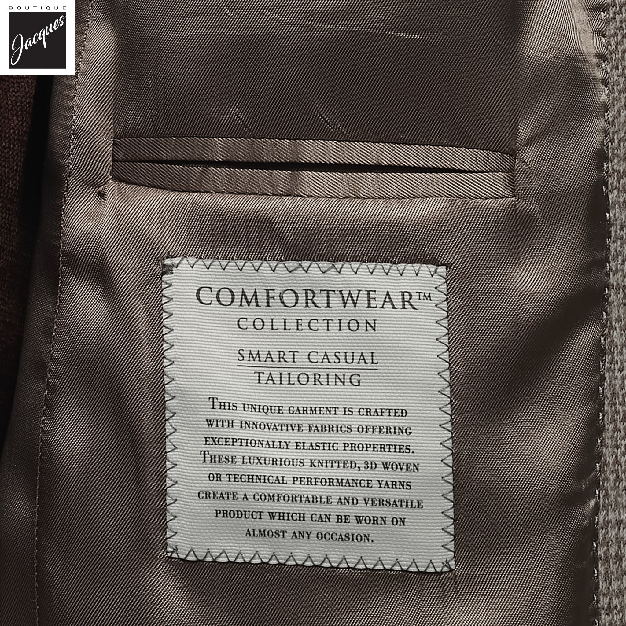 Brown Wool-Knit Hampton Contemporary Fit Sport Jacket - Jack Victor