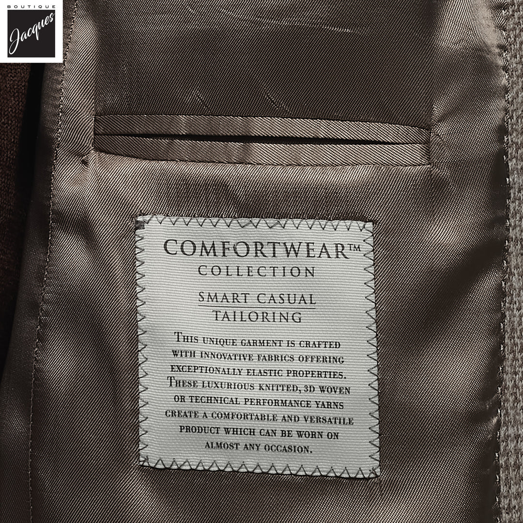 Brown Wool-Knit Hampton Contemporary Fit Sport Jacket - Jack Victor