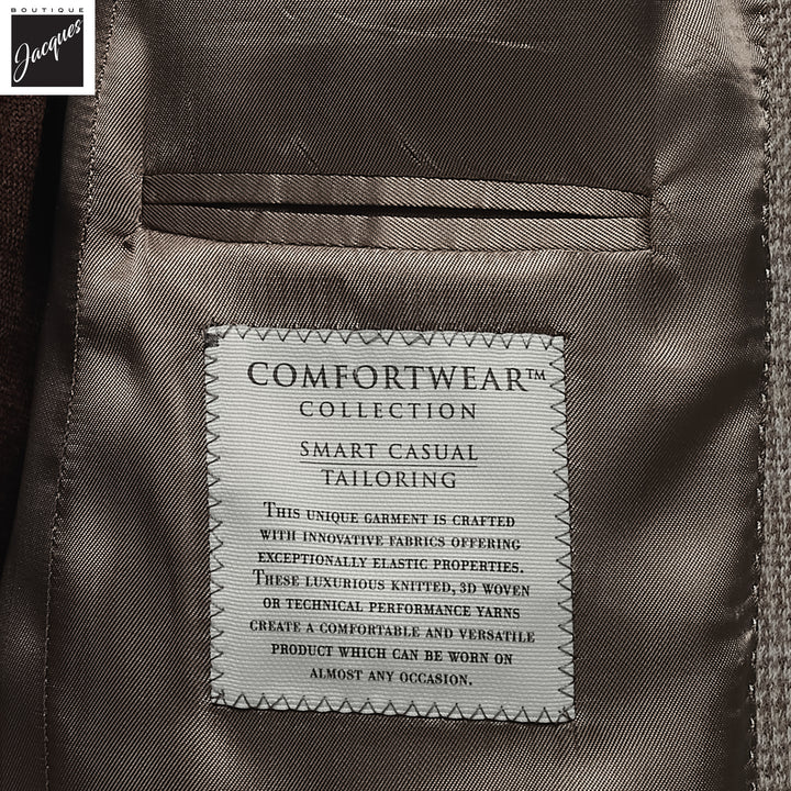 Brown Wool-Knit Hampton Contemporary Fit Sport Jacket - Jack Victor