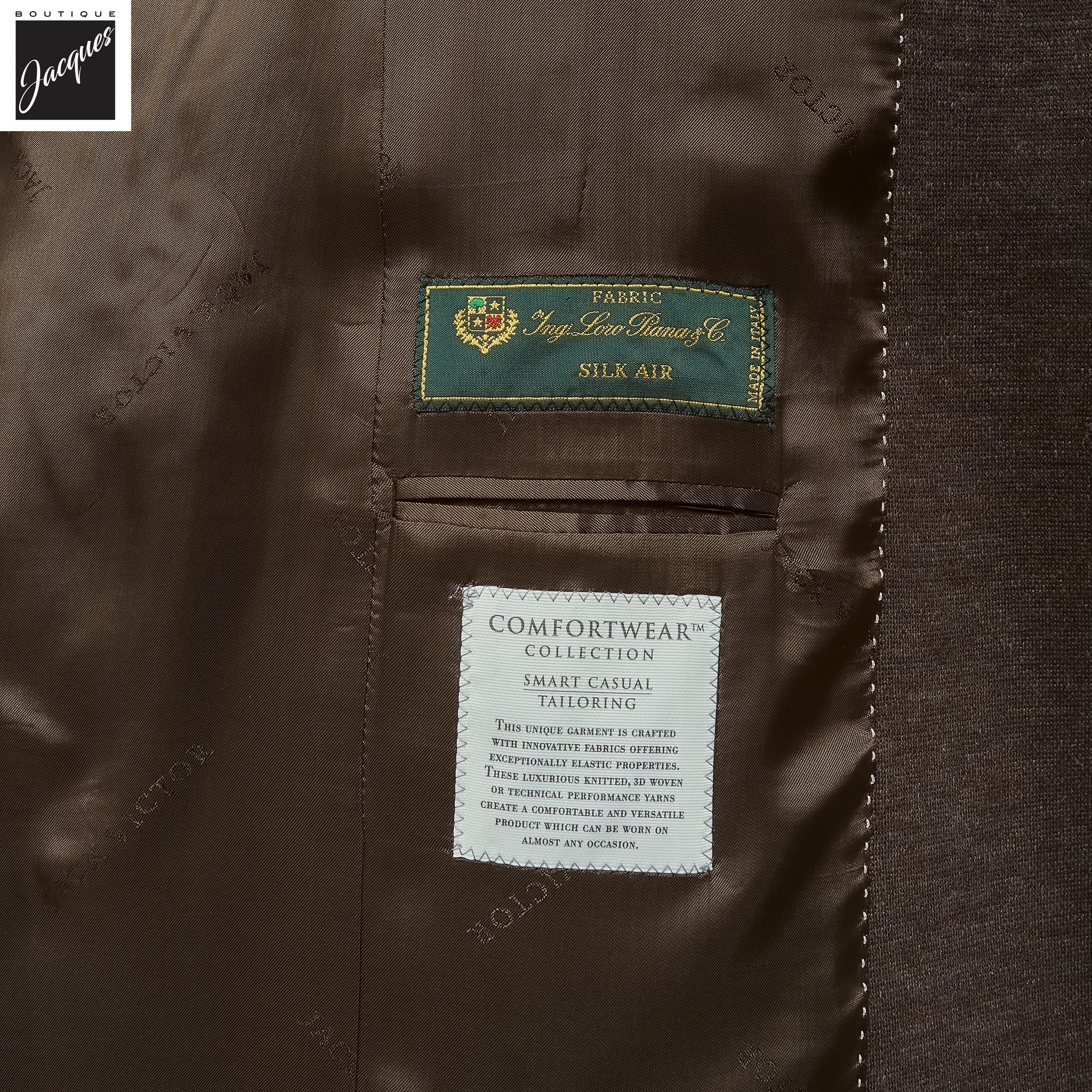 Brown Mélange Loro Piana Silk Air Hartford Contemporary Fit Sport Jacket - Jack Victor - Boutique Jacques International