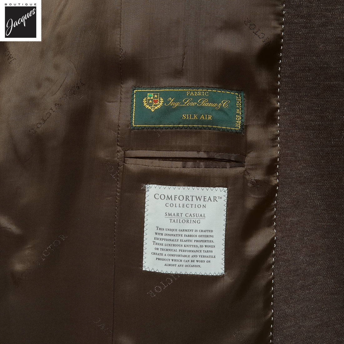 Brown Mélange Loro Piana Silk Air Hartford Contemporary Fit Sport Jacket - Jack Victor - Boutique Jacques International
