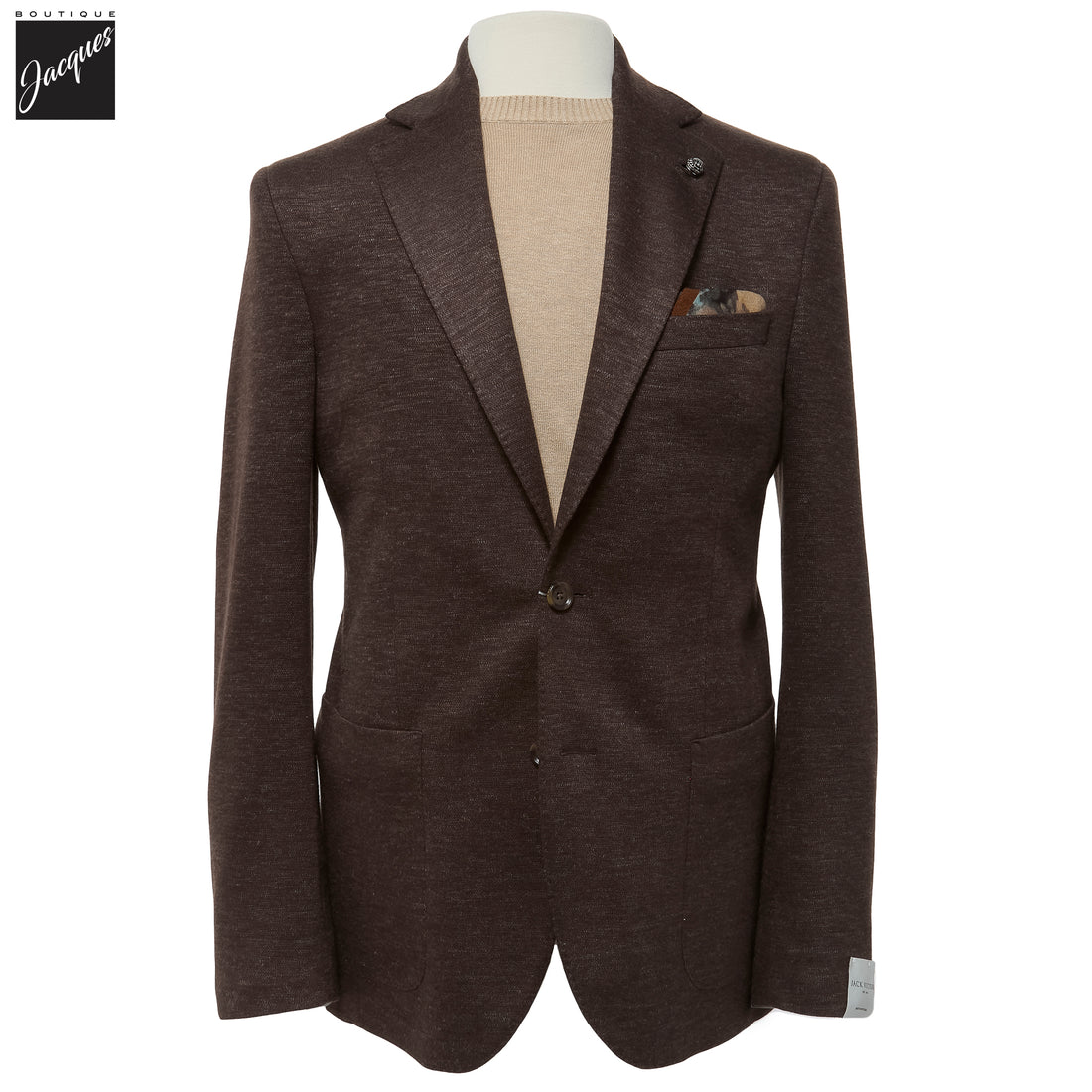 Brown Mélange Loro Piana Silk Air Hartford Contemporary Fit Sport Jacket - Jack Victor - Boutique Jacques International
