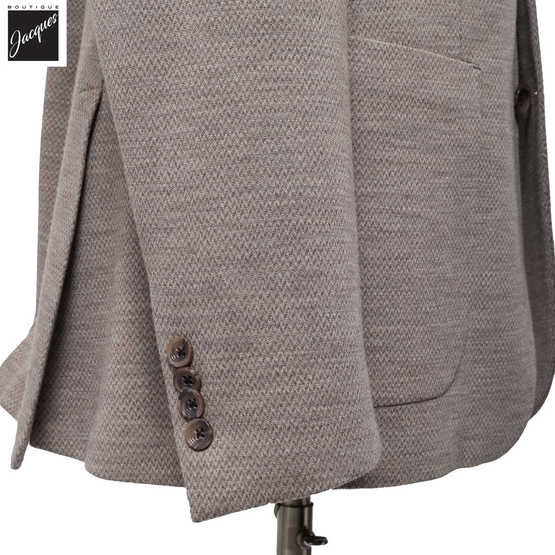 Beige Herringbone Hartford Contemporary Fit Unconstructed Sport Jacket - Jack Victor